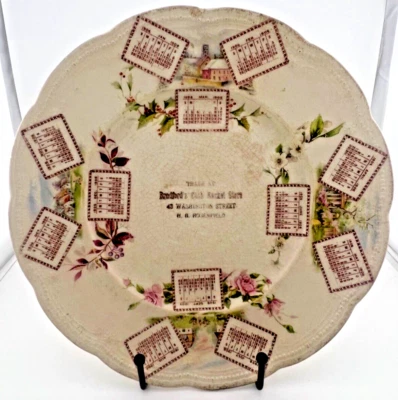 Antiguo calendario placa de publicidad 1906 BRADFORD'S CASH RACKET STORE Foto 1 de 4