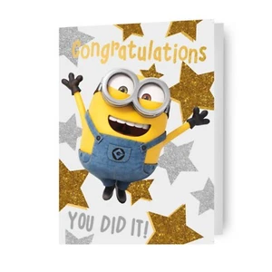 Congratulations Card Celebration Card Despicable Me Official Product - Picture 1 of 6