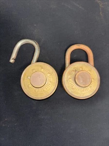 Antique Vintage Dudley Brass Combination Lock Triple Metals Corp Chicago 1920’s - Picture 1 of 10