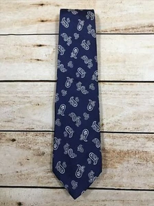 Bonita corbata de cuello para hombre 100 % seda colección TAILORBYRD azul marino cachemira - Imagen 1 de 4