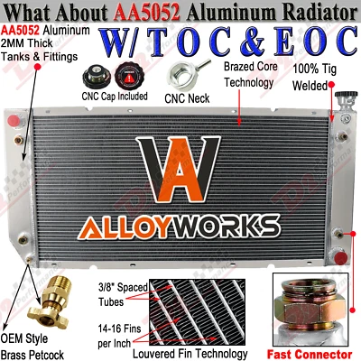 1520 3 Row Radiator For 1988-2000 Chevy GMC C/K 1500 2500 3500 Tahoe Yukon 34"W - Image 1 of 4