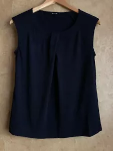 PREMISE Sz S Women's Knit Blouse Top Sleeveles Black Stretch Polyester & Spandex - Picture 1 of 7