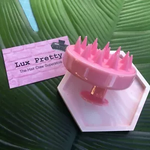 Shower Shampoo Head Scalp Massage Brush Soft Silicone Light Pink - Picture 1 of 6