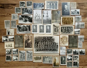 Colección de fotografías militares antiguas soldados de la Primera Guerra Mundial y oficiales victorianos - Imagen 1 de 11