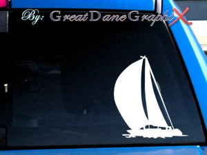 Velero #1 (Disponibilidad personalizada) - Calcomanía de vinilo - Elección de color - ALTA CALIDAD - Imagen 1 de 2