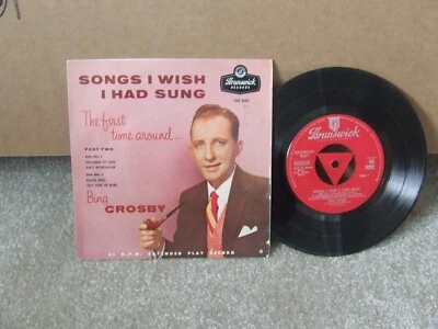 7" SINGLE PICTURE SLEEVE EP BING CROSBY SONGS I WISH I HAD SUNG PART TWO OE9292 - Image 1 of 2