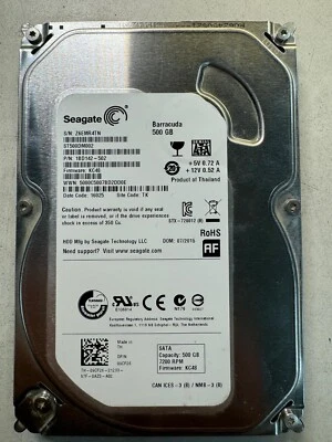 DELL 9CF26 ST500DM002 1BD142-502 500GB Firmware KC48 Date Code 16025 SATA 3.5" - Image 1 of 4