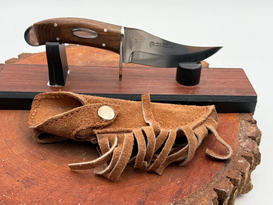 Cuchillo de borde de arrastre vintage hecho a mano por Rose EE. UU. personalizado con mango de madera--792,25 Foto 1 de 4