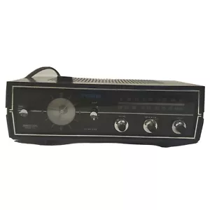 Radio sveglia vintage anni 60 York Westclox legno retroilluminato funzionante metà secolo - Foto 1 di 9