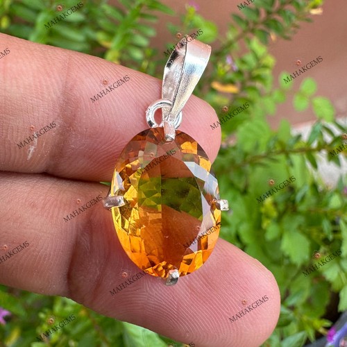 VETEMENTS Ciondolo in argento massiccio 925 pietra preziosa sfusa CITRINO 15 95 CT CITRINO certificato naturale
