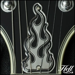 "BURN" Diecast Truss Rod Cover. Fits most Gibson Les Paul, SG, LP many more - Picture 1 of 4