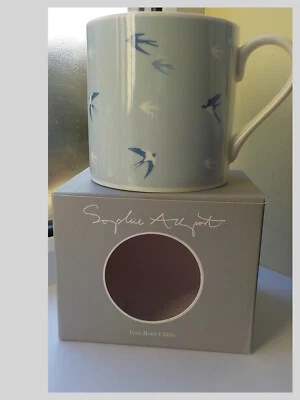 Sophie Allport Fine Bone China LARGE Blue 'Swallows' Mug, Gift Boxed, BNWT - Image 1 of 4