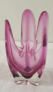 🔶️RETRO MURANO GLASS VINTAGE SOMMERSO BOWL 60s SEGUSO POLI BARBINI VENINI PINK - Picture 1 of 11