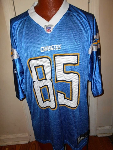 Reebok Authentic NFL Equipment San Diego Chargers Gates 85 Men's XL Blue Jersey Cover