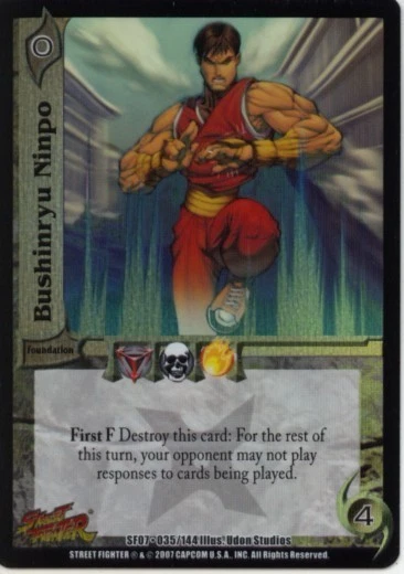 UFS CCG Street Fighter Bushinryu Ninpo Foil promo Card MINT - Image 1 of 1
