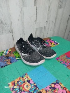 Nike Free RN Flyknit 2018 Women's Size 7.5 Running Shoes Black White Pink - Picture 1 of 10