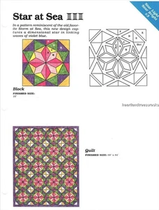 Star at Sea   Spinning Spools Quilt Pattern w/ Flexible Templates - Picture 1 of 1