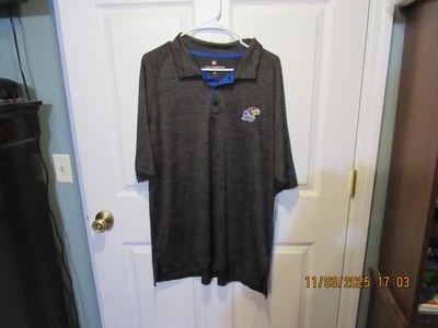Colosseum Kansas Jayhawks Polo Shirt Medium M NWT Polyester Spandex - Image 1 of 4