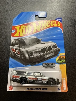 Hot Wheels 2025 plata Volvo 240 Zamac Drift Wagon 227/250 vagones caja 3/5 N Foto 1 de 2