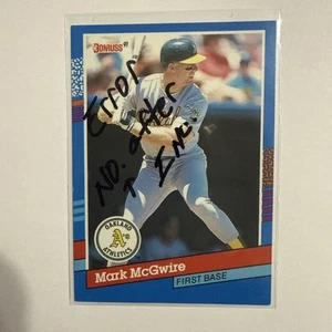 Topps Mark McGwire #105 1991 error sin punto después de Inc - Imagen 1 de 6