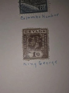  Francobollo vintage Ceylon 1c usato - #F808 - Foto 1 di 2