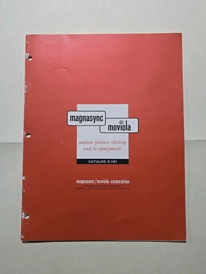 Catálogo Magnasync Moviola E-181 / Edición de películas y suministros de TV / aprox. 1970 Foto 1 de 4