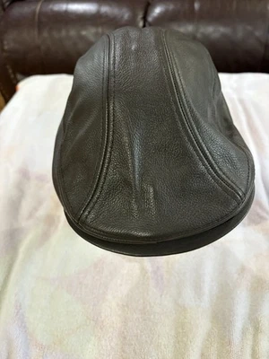 Kbethos Leather Paperboy Cap Made In USA Brown L/XL See Description See Photos - Image 1 of 4