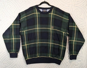 Vintage Tommy Hilfiger Golf Pullover XL kariert Baumwolle Rundhals Pullover 90s Tartan - Bild 1 von 11