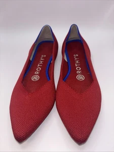 Rothy’s Damenschuhe Größe 6,5 The Point rot Luxus Ballerinas neu ohne Etikett - Bild 1 von 14