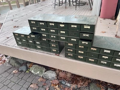 Metal Storage Steel Cabinet 18 Drawer Parts Bin Organizer 1 Unit Arts Crafts - Image 1 of 4