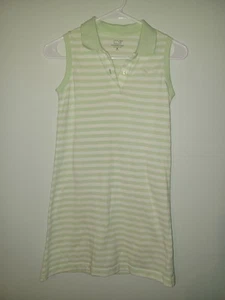 Vineyard Vines Girls Size M Polo Dress Mint And White Strips - Picture 1 of 4