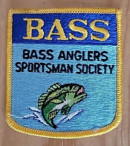 Vintage BASS Anglers Sportsman Society Patch Embroidered 3.5" 1970s Great Shape - Picture 1 of 8