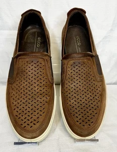 Zapatillas de conducción Ecco Kyle Perf de cuero marrón coñac para hombre talla 8 EUR 42 - Imagen 1 de 7