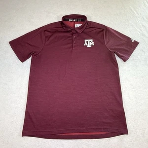 Adidas Golf Polo Shirt Mens TEXAS A&M AGGIES Climalite TAMU Large - Picture 1 of 5