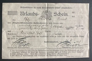 1918 Germany Soldier Air Force Pilot Vacation Ticket Sheet Cover - Picture 1 of 2