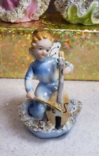 ❤Vintage ANGEL w PIXIE  BUTTERFLY WINGS playing Chello Spaghetti ❤ EXQUISITE HTF