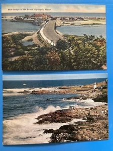 Bridge to the Beach Ogunquit Maine Surf And Rocks Postcard Lot UNUSED - Picture 1 of 2