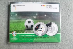 11 Euro Münze UEFA FUßBALL-EUROPAMEISTERSCHAFT 2024 .. 10 Stück Folder / PP - Bild 1 von 2