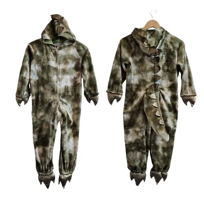 Disfraz de Halloween de una pieza verde manchado cola larga dinosaurio con púas para niños S/6 Foto 1 de 4