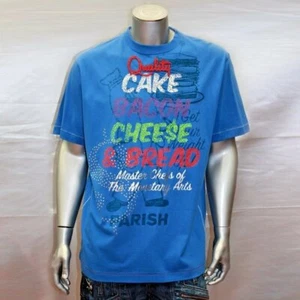 Camiseta de manga corta azul parroquia "calidad" para hombre nueva con etiquetas - Imagen 1 de 6