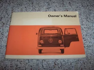 1968 VW Volkswagen Bus Type 2 Transporter Original Owners Owner's Manual - Foto 1 di 1
