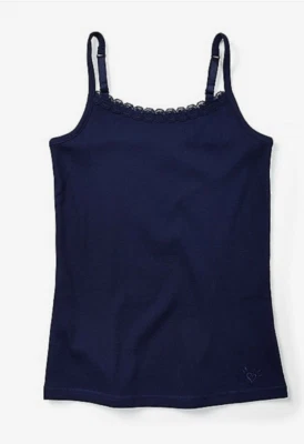 Justice новый с Ярлыками Braless Майка футболка для девочек женщин кружева отделки ребристый S 7 и 8 - Изображение 1 из 3