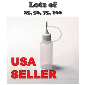 Plastic Dropper Bottles with Precision Metal Tip 15 ml (1/2 oz) - Bulk Lots - Picture 1 of 21