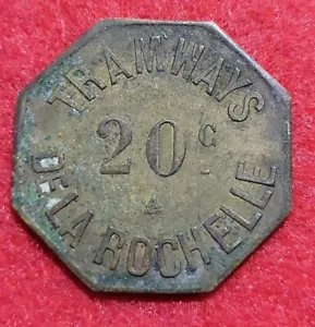 TOKEN LA ROCHELLE COMMERCE FRANCE 20c - Picture 1 of 2