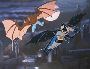 Warner Bros BATMAN VS MAN-BAT Limited Edition Sericel Animation Art Cel 11" x14" - Picture 1 of 6