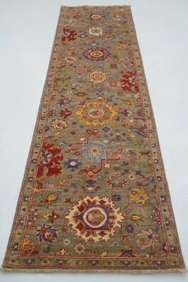 3 x 10 ft Gray Bidjar Oriental Afghan Hand knotted Transitional Runner Rug - Image 1 of 4