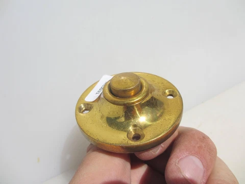Late Vintage Brass Doorbell Door Servant Bell Button Old Retro Cover