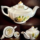Rare Vintage Miniature English James Sadler ?February? Porcelain Teapot (61G)