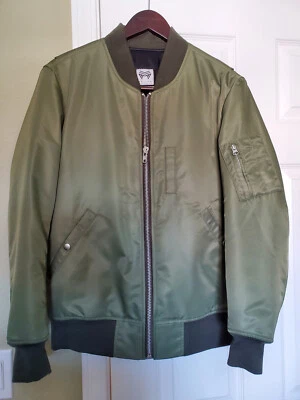 Falcon Garments Olive Nylon MA-1 Bomber (Fits Small) NWOT - Image 1 of 4