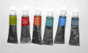 6 Lot Winsor & Newton Professional Artist Watercolor paint 5ml tubes ~ Free Ship - Picture 1 of 3